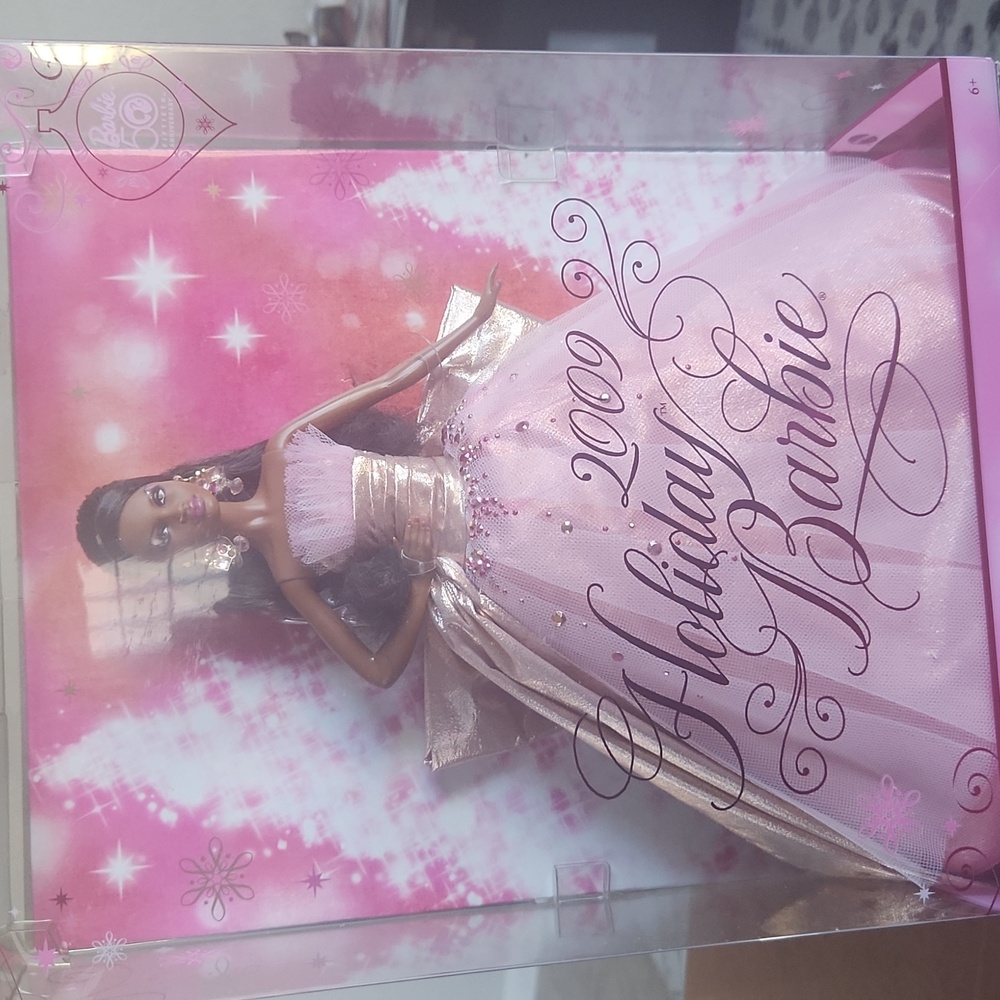 2009 Holiday Barbie Special Edition African American Green Velvet Dress